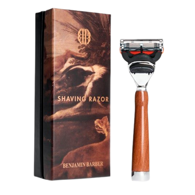 Benjamin Barber Classic Shaving Razor Fusion Wood (1 stk)
