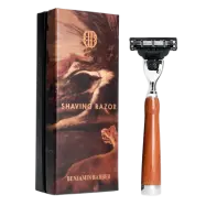 Benjamin Barber Classic Shaving Razor Mach3 Wood (1 stk)