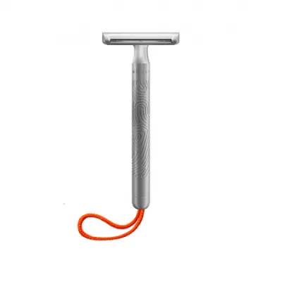 Companion Unisex Safety Razor Silver Matt - Coral