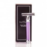 Edwin Jagger Double Edge Razor Extra Long Handle Purple