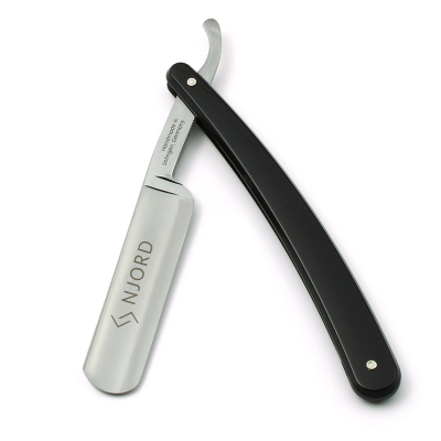 Njord Straight Razor (Black Handle) 5/8