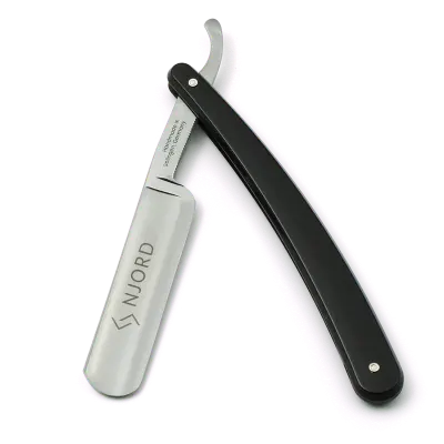 Njord Straight Razor (Black Handle) 5/8