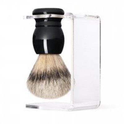 Rakställ med Rakborste Ebony – För rakknivar, rakhyvlar och tillbehör