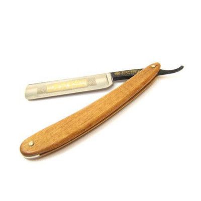 Dovo Black Star Straight Razor Rakkniv (Brunt Pakkawood handtag)