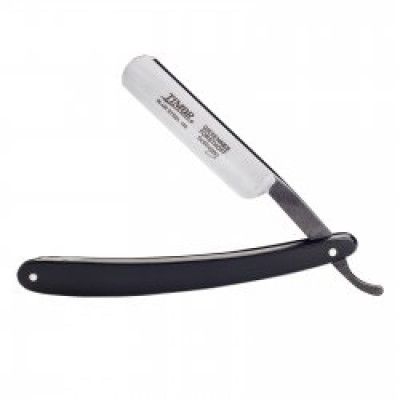 Giesen & Forsthoff Cut Throat Rakkniv med skaft i svart plast