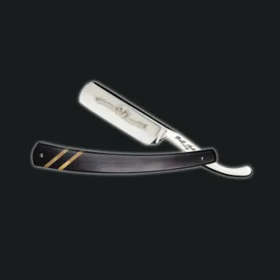 Straight Razor 6/8 Round Crown African Blackwood Olive