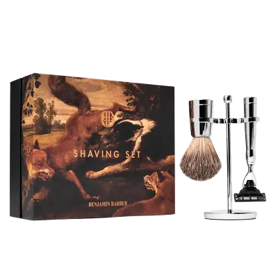 Benjamin Barber Classic 3-piece Shaving Set Chrome Mach3 (1 stk)