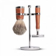 Benjamin Barber Classic 3-piece Shaving Set Wood Safety Razor