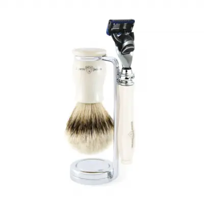 Chatsworth Shaving Set Imitation Ivory Fusion Razor - Synthetic