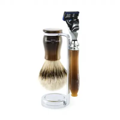 Chatsworth Shaving Set Imitation Light Horn Fusion Razor - Synthetic