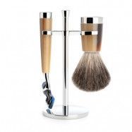 LISCIO Fusion Shaving Set Pure Badger Resin Horn