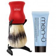 Men-Ü Red Barbiere Shave Brush and Stand