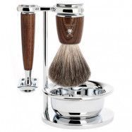 Muhle Rytmo 4pc Steamed Ash Shaving Set Safety Razor