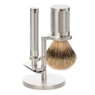 ROCCA Shaving Set Silvertip - Stainless Steel Silver Matt