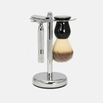 Rockwell 6C White Chrome 3-Piece Shaving Set