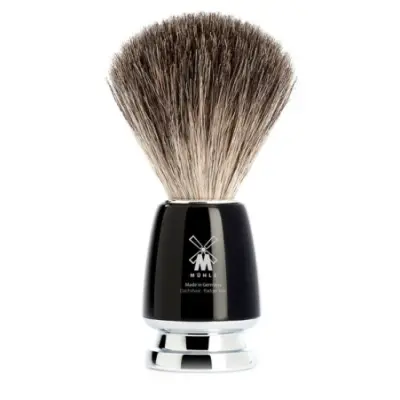 RYTMO Pure Badger Rakborste Resin Black - M