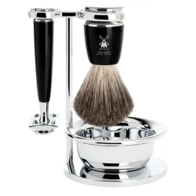 RYTMO Rakset Pure Badger - Resin Black with Bowl