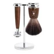RYTMO Safety Razor Set Black Fibre - Steamed Ash