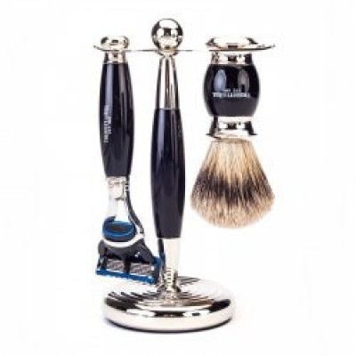 Truefitt & Hill Edwardian Shaving Set - Ebony - Gillette Fusion