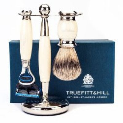 Truefitt & Hill Edwardian Shaving Set - Ivory - Gillette Fusion