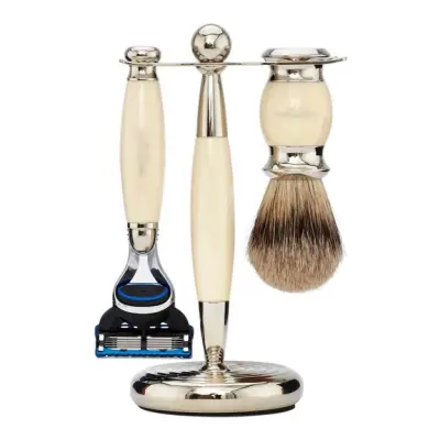 Truefitt & Hill Edwardian Shaving Set - Ivory - Gillette Fusion
