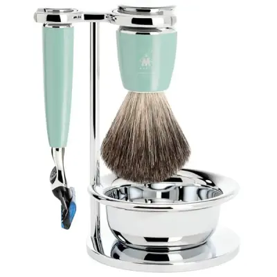 MÜHLE Rytmo 4pc Mint Shaving Set Fusion Pure Badger