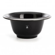 Porcelain Black Shaving Bowl Platinum Rim