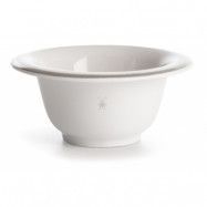 Porcelain White Shaving Bowl Platinum Rim