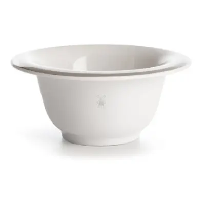 Porcelain White Shaving Bowl Platinum Rim