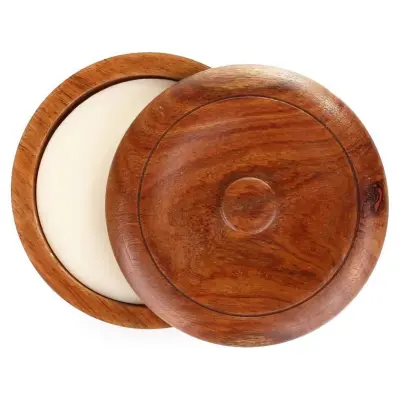 Taylor of Old Bond Street Sandalwood Shaving Soap in Wooden Bowl