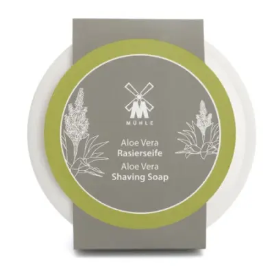 Aloe Vera Shaving Soap - Porcelain Bowl