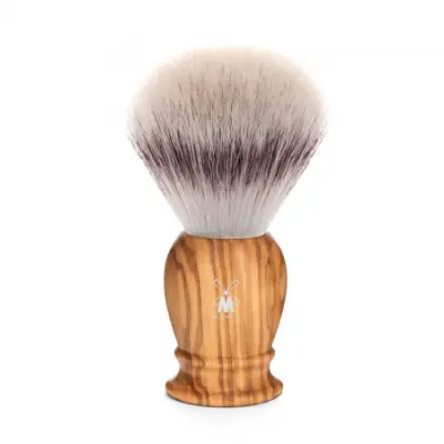 Classic Olive Wood Shaving Brush Large Silvertip Fibre