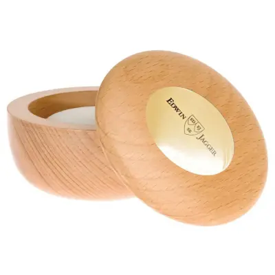 Edwin Jagger Beech Wood Shaving Soap Bowl Ivory
