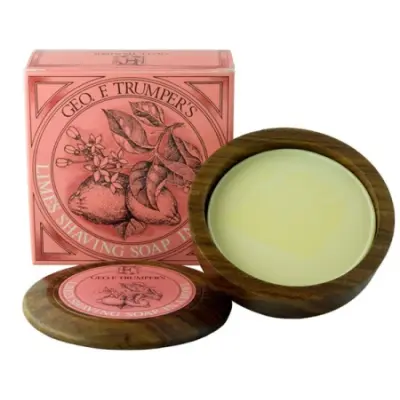 Extract of Limes Shaving Soap Wooden Bowl