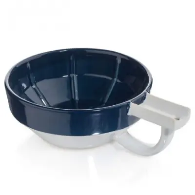 Fine Porcelain Shaving Lather Bowl Blue and White