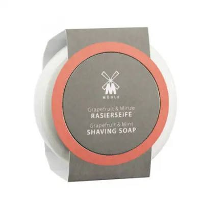 Grapefruit and Mint Shaving Soap - Porcelain Bowl