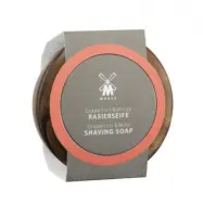 Grapefruit and Mint Wooden Bowl with Shaving Soap