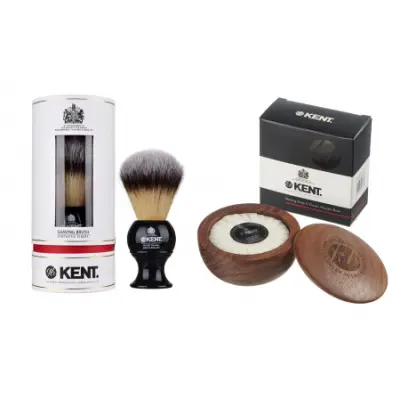 Kent Luxury Silvertex Shaving Brush Set