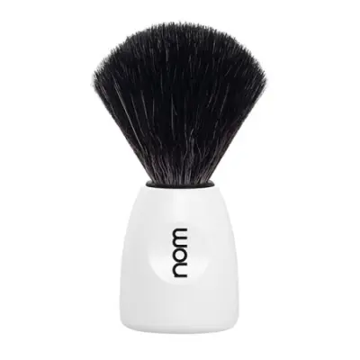 LASSE Shaving Brush Black Fibre - White