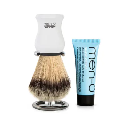 Men-Ü Rakborste och hållare Premier - Vit (Synthetic Fibre)