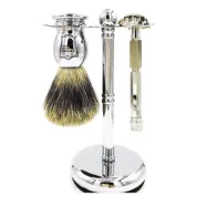 Parker 60R Safety Razor &amp; Pure Badger 3-Piece Shave Set