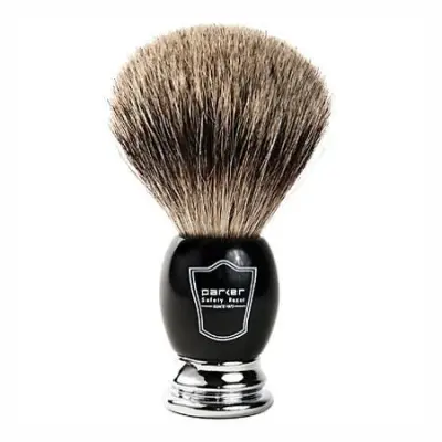 Parker BCPB Svart/krom Rakborste (Pure Badger)