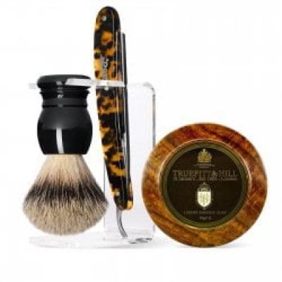 Rakkit Kniv i Sköldpaddsimitation med rakborste ebony