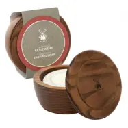 Sandalwood Wooden Bowl with Shaving Soap