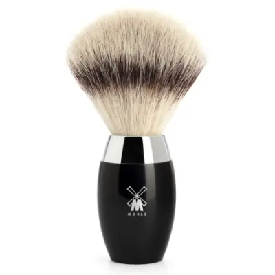 Syntetisk Rakborste KOSMO Resin Black Silvertip Fibre - M