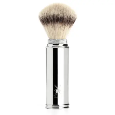 Syntetisk Reserakborste Chrome Silvertip Fibre - M