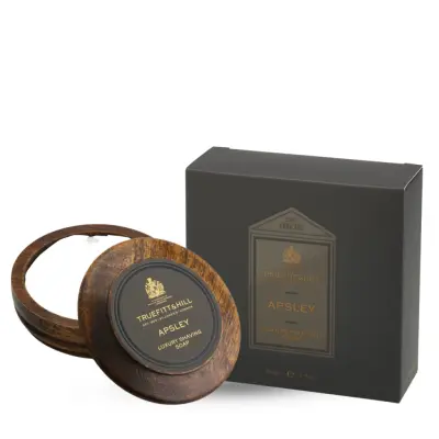 Truefitt & Hill Apsley Luxury Shaving Soap In Wooden Bowl