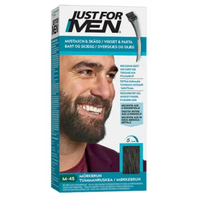 Dark Brown Black - Mustasch och Skäggfärg