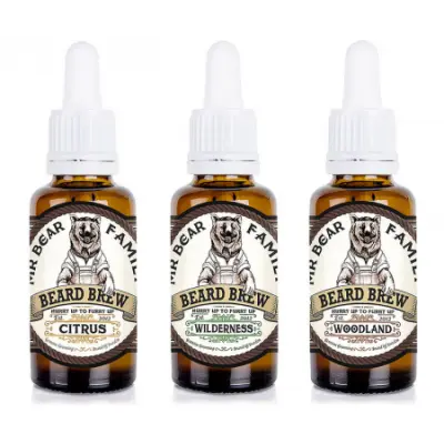 Set med 3 skäggoljor