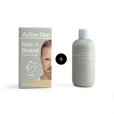 Active Men Kombo - Schampo + Hårfärg Blond